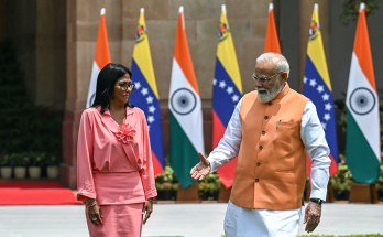 Delcy Rodríguez visita la India